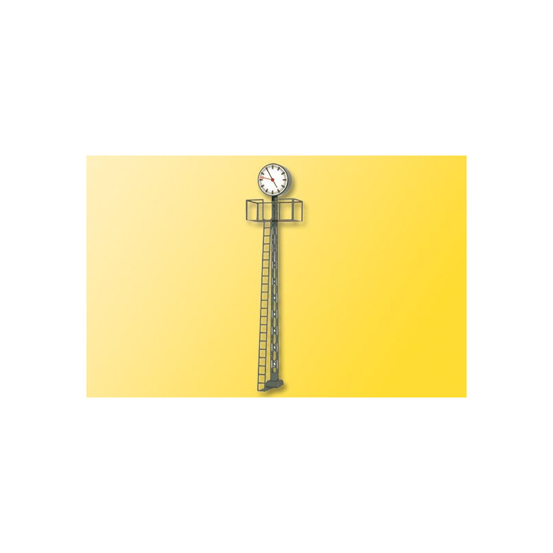 Horloge de quai / Lit platform clock on lattice mast H0